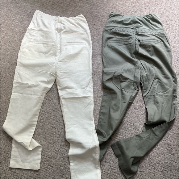 GAP Maternity Cream Pants - Picture 1 of 4